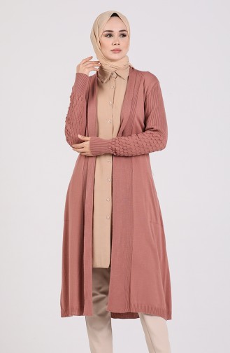 Beige-Rose Strickjacke 0802-02