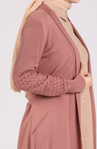 Beige-Rose Strickjacke 0802-02