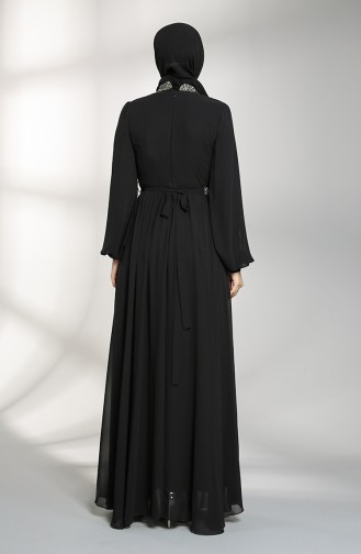 Schwarz Hijab-Abendkleider 5339-06