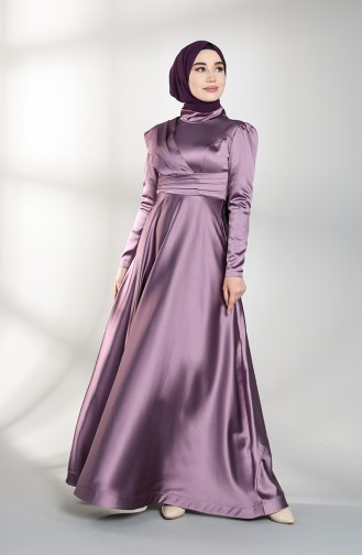 Allerli Saten Abiye Elbise 4832-02 Lila