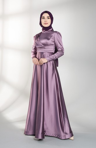 Allerli Saten Abiye Elbise 4832-02 Lila