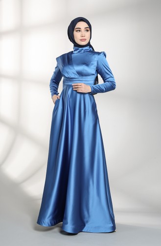 Habillé Hijab Bleu Foncé 4832-04