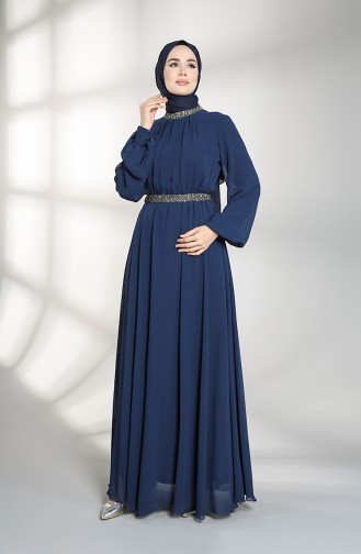 Habillé Hijab Bleu Marine 5339-02