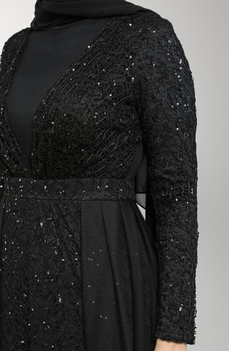 Sequined Evening Dress 5390-04 Black 5390-04