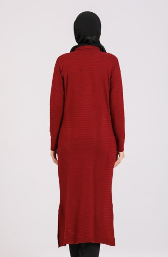 Triko Uzun Tunik 6001-06 Bordo