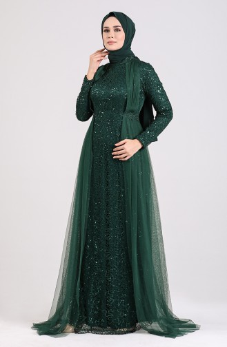 Habillé Hijab Vert emeraude 5348-03