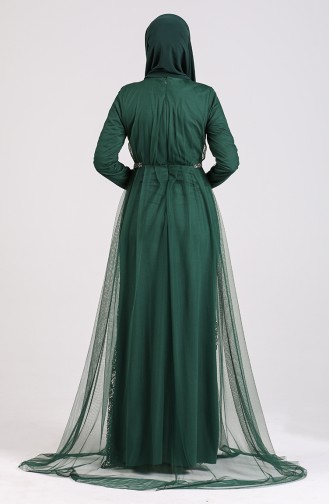 Smaragdgrün Hijab-Abendkleider 5388-04