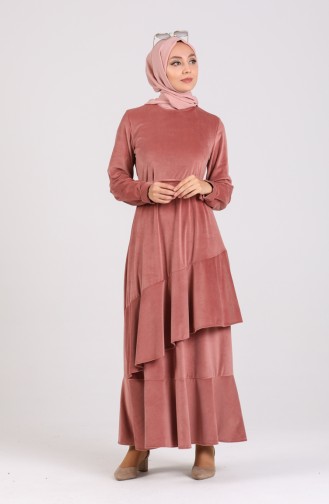 Dusty Rose Hijab Dress 0107-02