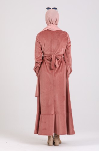 Robe Hijab Rose Pâle 0107-02