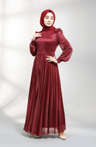 Zwetschge Hijab-Abendkleider 1009-06