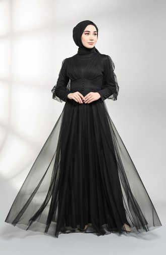 Habillé Hijab Noir 5387-10