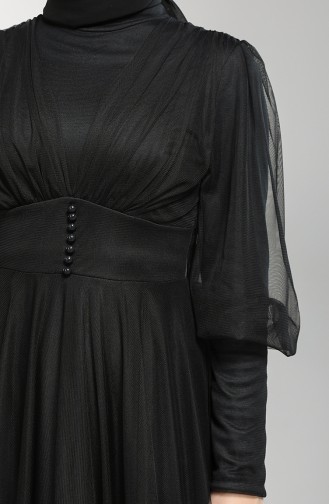 Schwarz Hijab-Abendkleider 5387-10