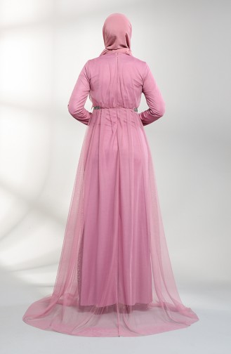 Beige-Rose Hijab-Abendkleider 5388-09