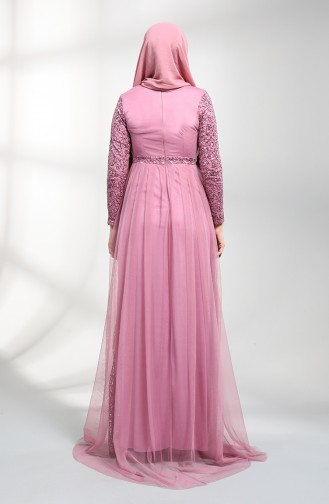Beige-Rose Hijab-Abendkleider 5390-01