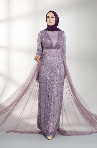 Lila Hijab-Abendkleider 5390-02