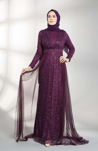 Lila Hijab-Abendkleider 5390-05