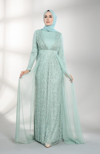 Sequined Evening Dress 5390-07 Sea Green 5390-07