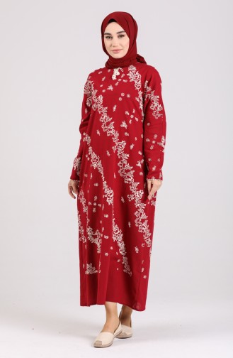 Robe Hijab Bordeaux 5858-01