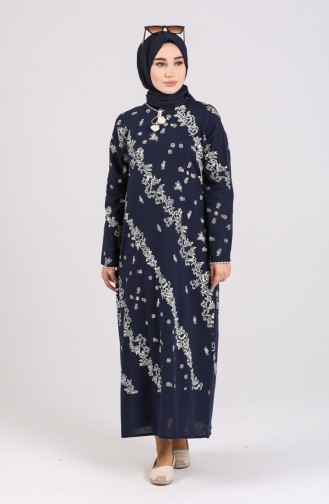 Robe Hijab Bleu Marine 5858-04