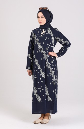 Robe Hijab Bleu Marine 5858-04