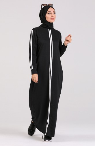 Striped Sports Dress 3600-03 Black 3600-03