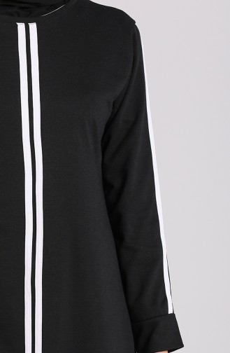 Striped Sports Dress 3600-03 Black 3600-03