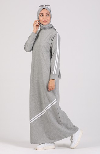 فستان رمادي 3700-04
