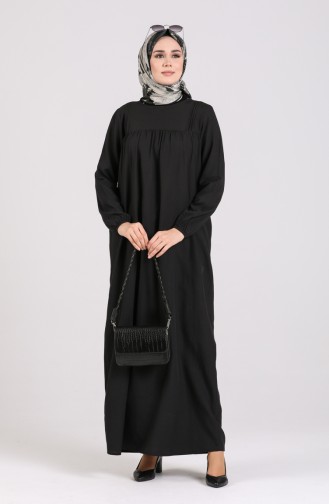 Schwarz Hijab Kleider 200917-01