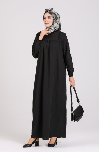 Schwarz Hijab Kleider 200917-01