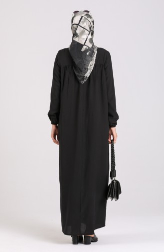 Schwarz Hijab Kleider 200917-01