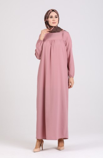 Robe Hijab Rose Pâle 200917-02