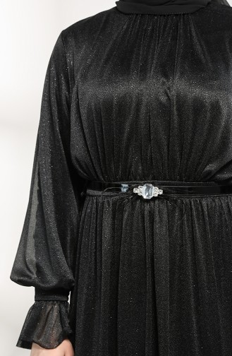 Schwarz Hijab Kleider 5351-03
