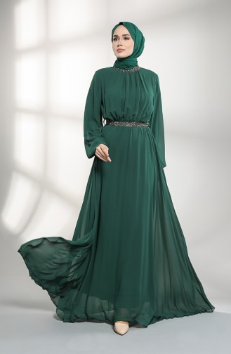 Habillé Hijab Vert emeraude 5339-01