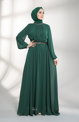 Habillé Hijab Vert emeraude 5339-01