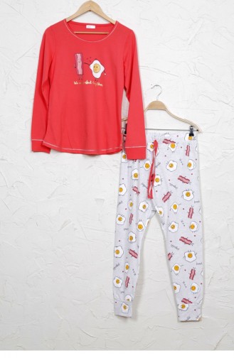 Red Pajamas 9021120257.KIRMIZI