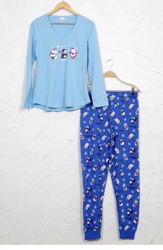 Vienetta Pamuk Pijama Takım 9040964693 Mavı