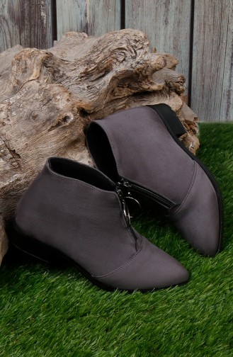 Gray Boots-booties 26047-02