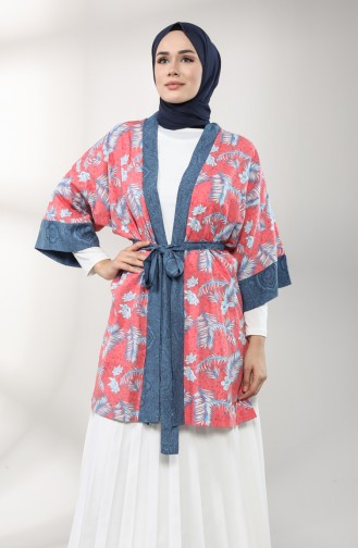 Granat-Blumen Kimono 0002-01