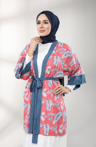Granat-Blumen Kimono 0002-01