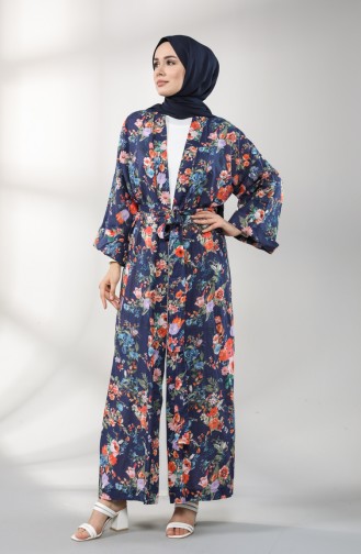 Dunkelblau Kimono 0011-01