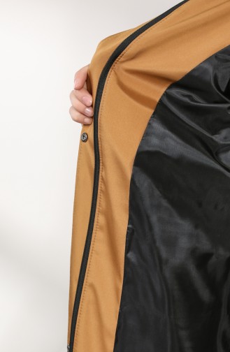 Bondit Fabric waist Gathered Coat 8026-02 Mustard 8026-02