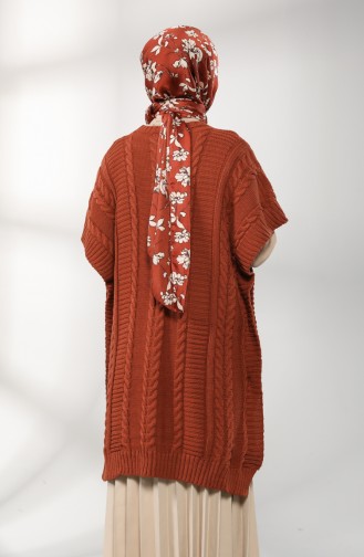 Brick Red Poncho 0612-08