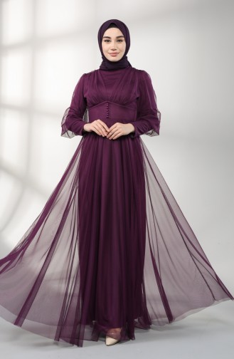 Zwetschge Hijab-Abendkleider 5387-01