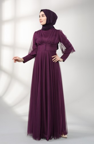 Zwetschge Hijab-Abendkleider 5387-01