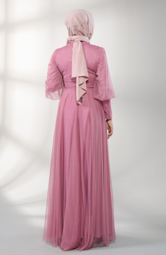 Beige-Rose Hijab-Abendkleider 5387-03