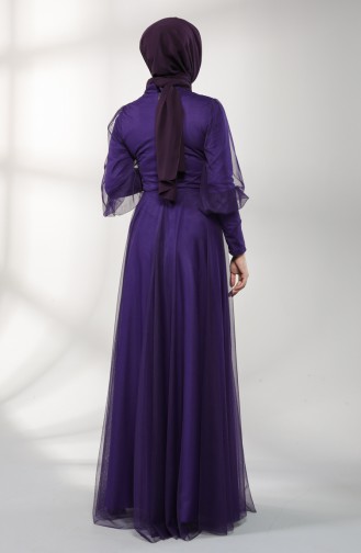 Lila Hijab-Abendkleider 5387-08