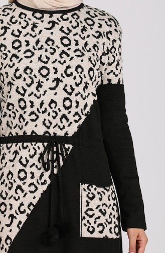 Schwarz Hijab Kleider 5097-09