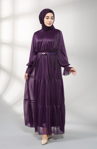 Lila Hijab Kleider 5351-05