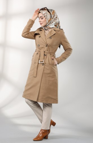 Beige Trench Coats Models 4600-02