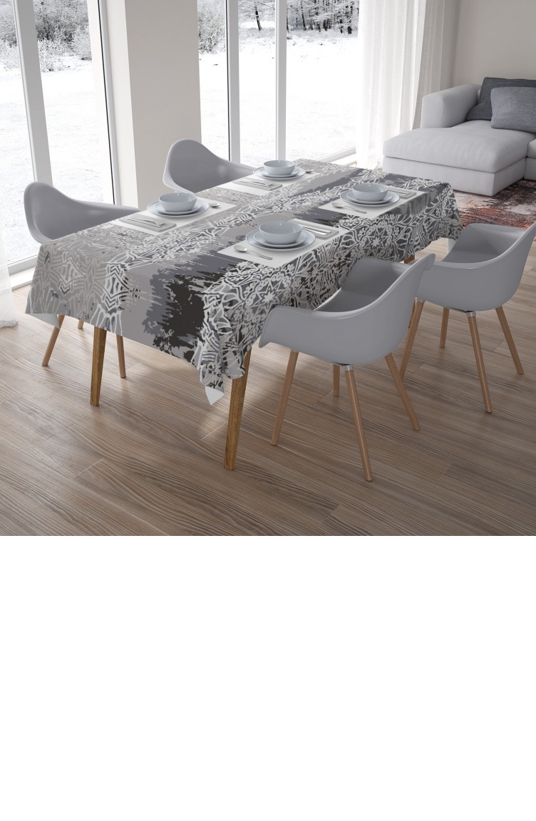 Dekoratif Ozel Tasarim Mikropetek Kumas Leke Tutmaz Masa Ortusu140 X 180 Cmmsoprd033kremmavi Sefamerve